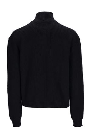 Maglione a collo alto in lana vergine nero RICK OWENS | RU02D6645KWV09